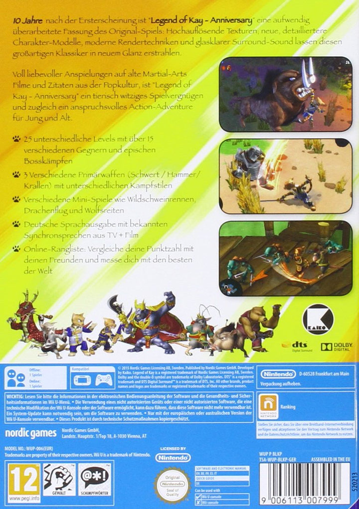 Legend of Kay - Nintendo Wii U, Nintendo Wii U