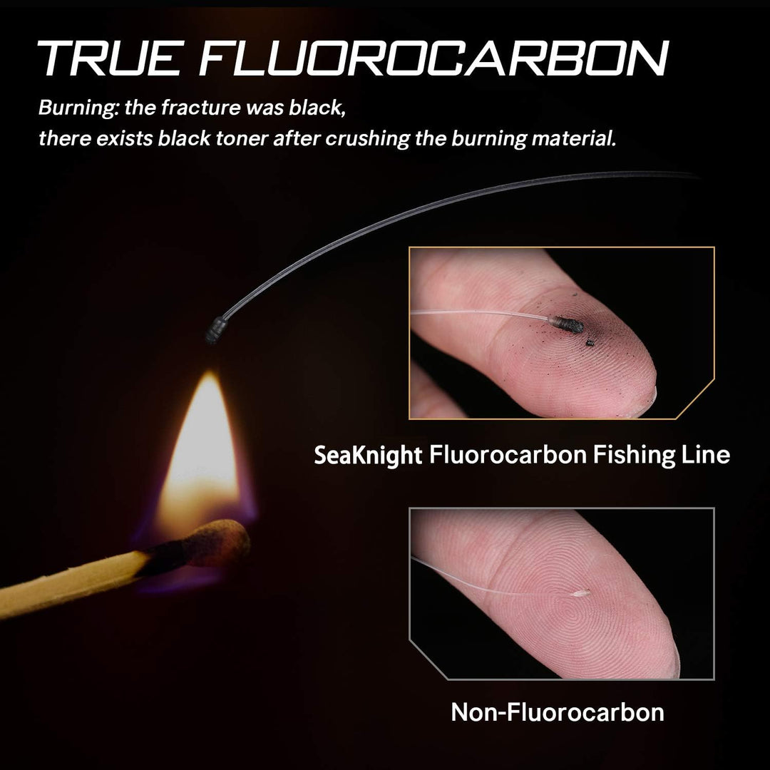 Seaknight 100% Fluorocarbon Einzelsaiten Angelschnur 100m/110yds Karpfen Angeln Monofilament Nylon s
