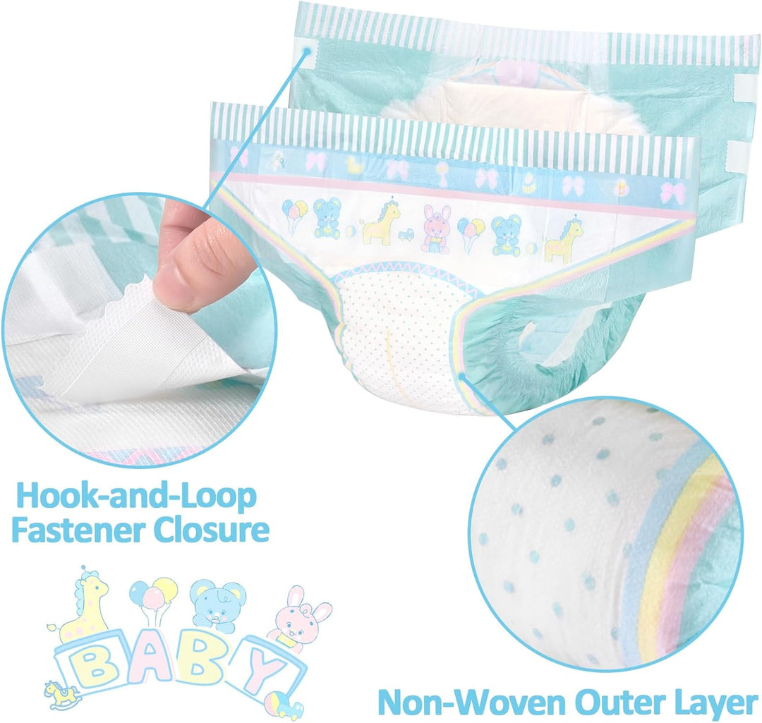 LittleForBig Verstellbarer Klettverschluss Erwachsenen Gedruckten Windeln 10 Stück - Baby Parade (X-