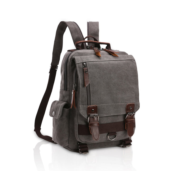 FANDARE Herren Rucksack aus atmungsaktivem Segeltuch Grau B, Grau B