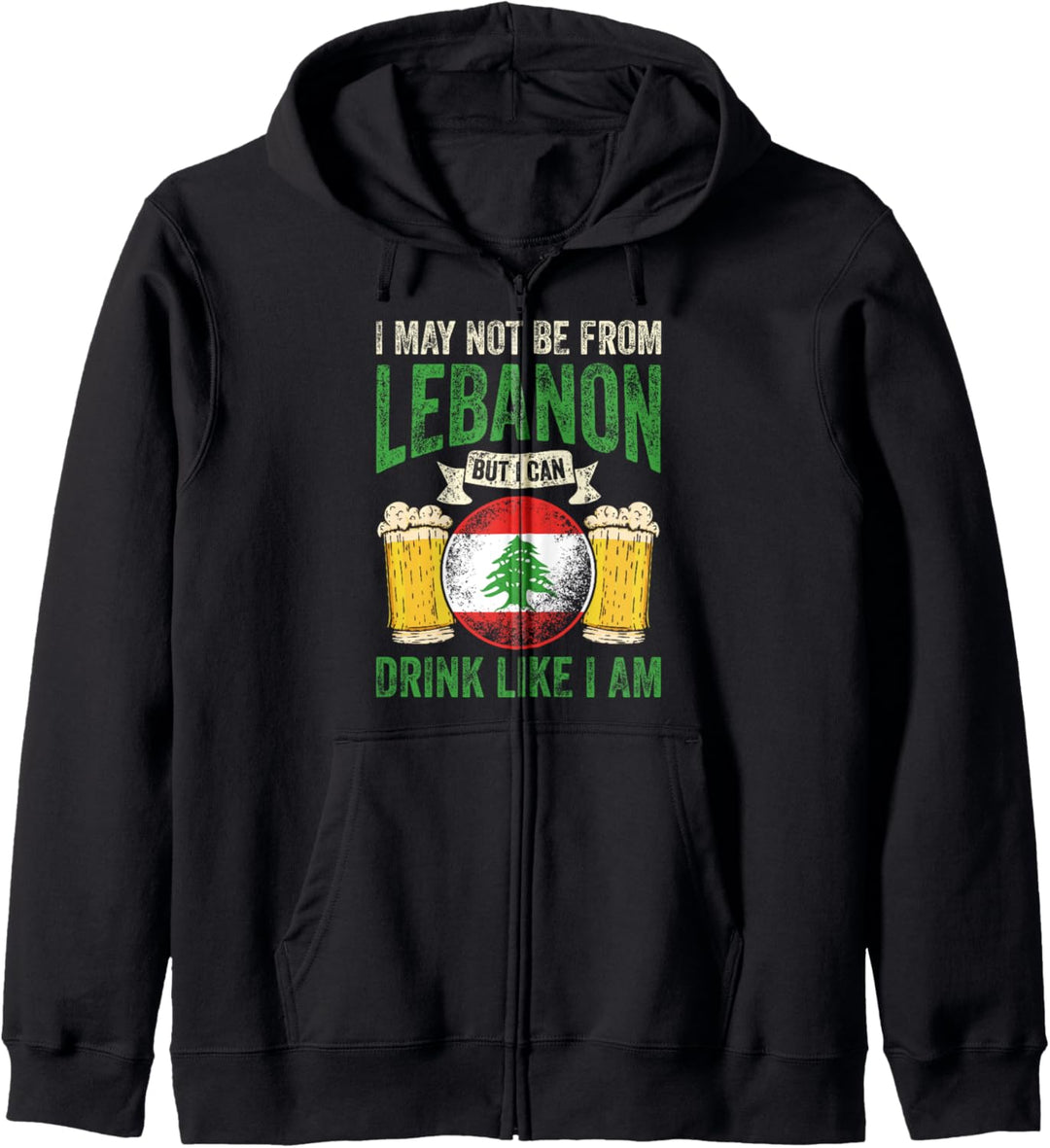 Libanon Libanesische Wurzeln Libanesisches Erbe Stolze Libanesische Flagge Kapuzenjacke