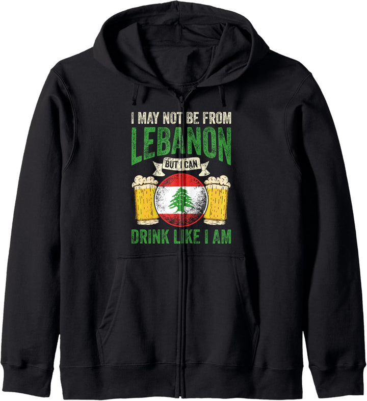 Libanon Libanesische Wurzeln Libanesisches Erbe Stolze Libanesische Flagge Kapuzenjacke