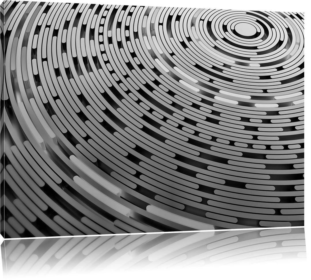 Pixxprint Abstrakte Schallplatte, Love Music als Leinwandbild/Grösse: 100x70 cm/Wandbild/Kunstdruck/