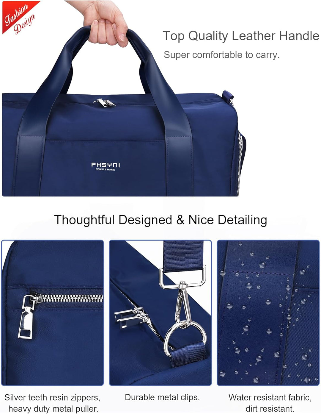19 Zoll Sporttasche Reisetasche für Damen und Herren,wasserdichte Handgepäcktasche,Trainingstasche f