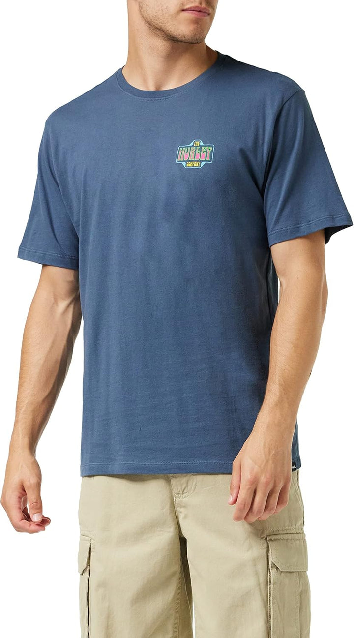 Hurley Herren Evd Wash Reflection Tee Ss T-Shirt S Monsoon Blau, S Monsoon Blau