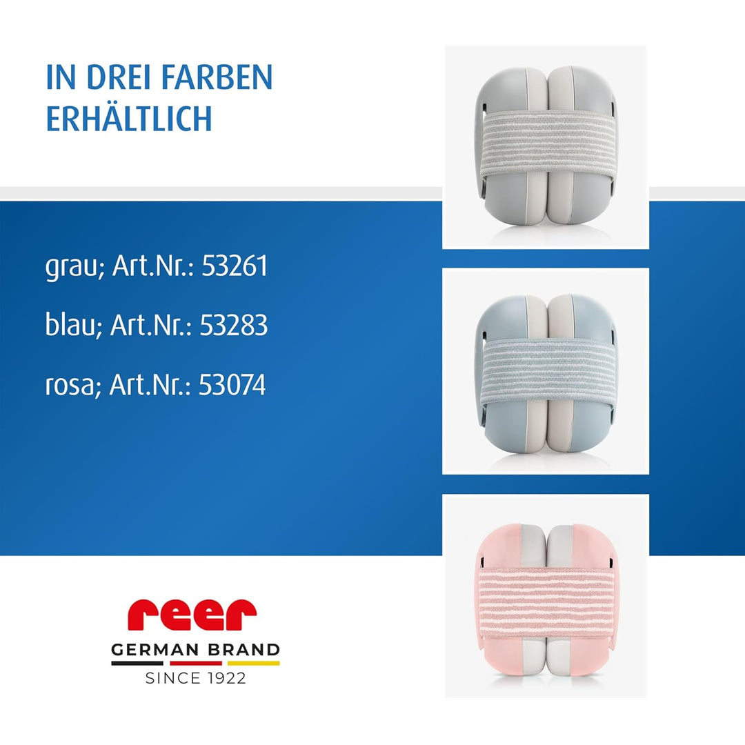 Reer Gehörschutz für Babys SilentGuard, besonders weich und leicht für den empfindlichen Babykopf, m