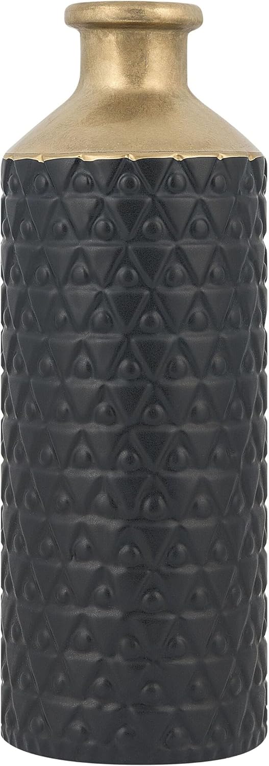 Hohe Vase im antiken Stil schwarz Arsin