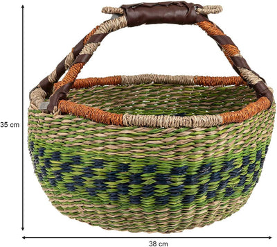 SIDCO Seegras Tasche Afrika Einkaufskorb Strohtasche Kenia Bag Korb Einkaufstasche