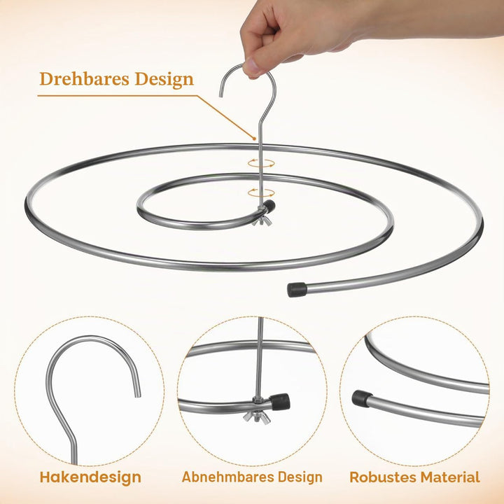 Amosfun 2 StüCk Edelstahl SpiralaufhäNger 360° Drehbar Kleidungstrockner FüR Bettlaken Decken Handtü