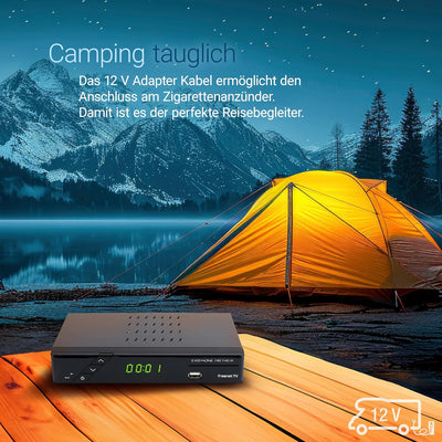 Set-ONE EasyOne 740 HD DVB-T2 Receiver, Freenet TV, Full-HD, HDMI, LAN, Mediaplayer, USB 2.0, 12V Ca