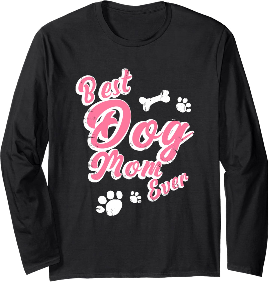 Lustiges Beste Hundemutter Hunde Mama Hündchen Mami Langarmshirt