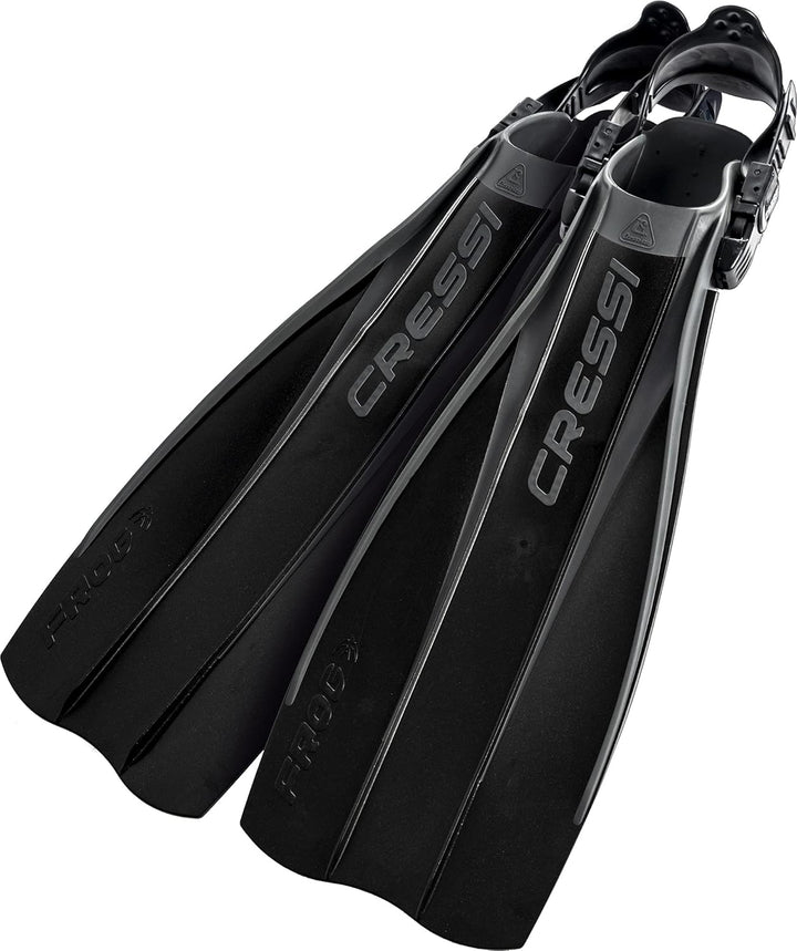 Cressi Geräteflossen Tauchen Frog Made in Italy Verstellbare Flossen M/L Schwarz, M/L Schwarz
