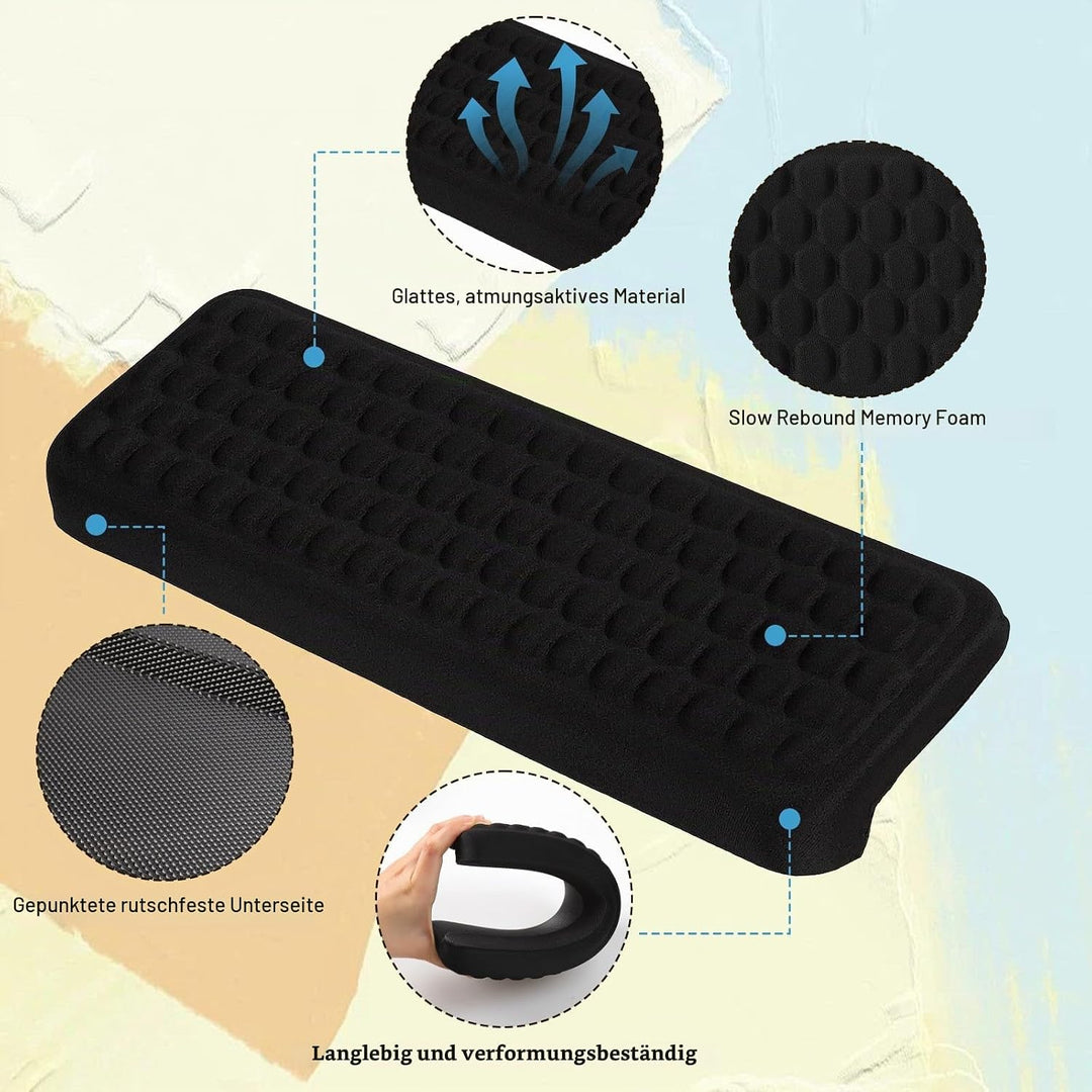 2 Stück Armauflage Schreibtisch,L-Förmige Ellenbogenauflage und Handgelenkauflage,Memory Foam Schrei