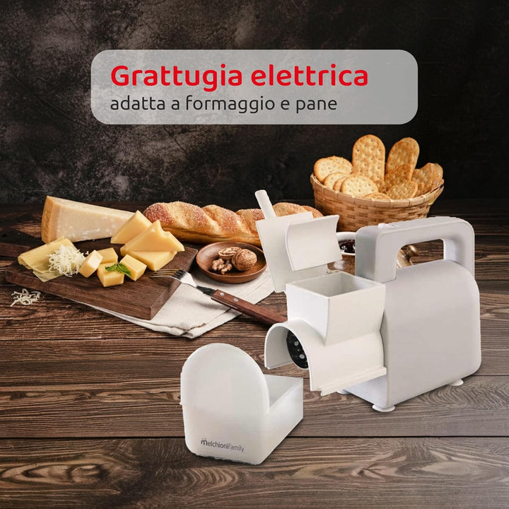 Melchioni Family | Elektrische Reibe Reggiana mit verschliessbarem Käsebehälter