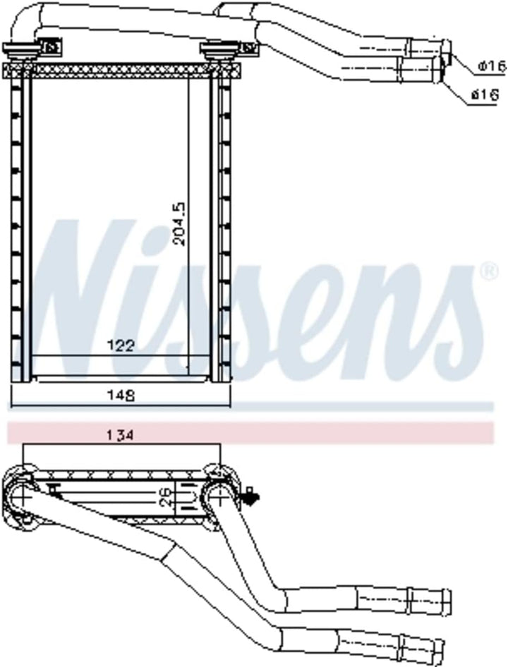 Nissens 73991 Wärmetauscher, Innenraumheizung