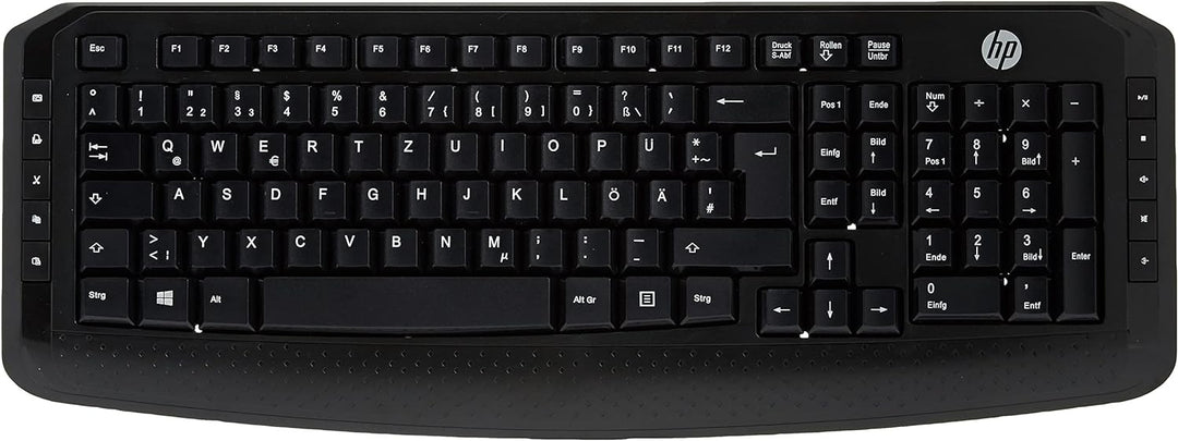 HP 300 Bundle (3ML04AA) kabellose Tastatur und Maus (QWERTZ, 1.600 dpi, USB Dongle, 3 Tasten, Scroll