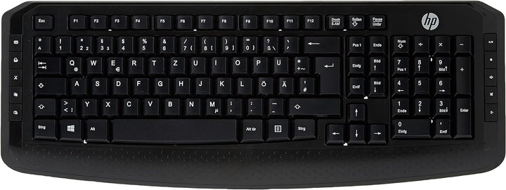 HP 300 Bundle (3ML04AA) kabellose Tastatur und Maus (QWERTZ, 1.600 dpi, USB Dongle, 3 Tasten, Scroll