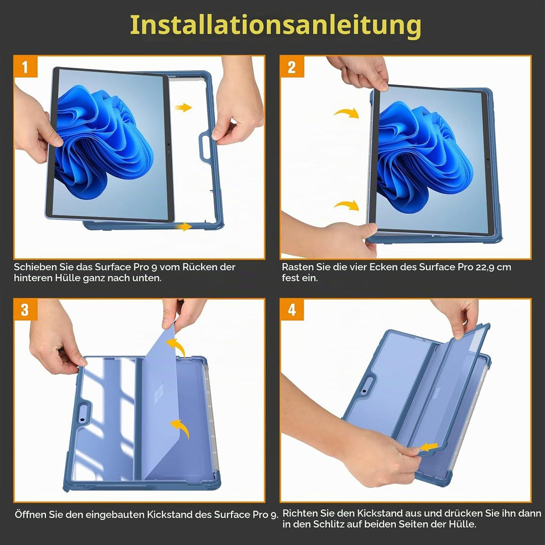 Fintie Hülle für 13 Zoll Microsoft Surface Pro 11 (2024) / Surface Pro 10 / Surface Pro 9 Case, Stos