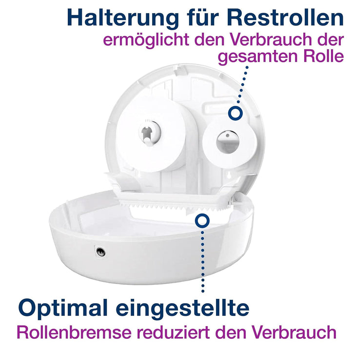 Tork 554008 Spender für Jumbo Toilettenpapier T1 / Tork Toilettenpapierspender mit extra hoher Kapaz
