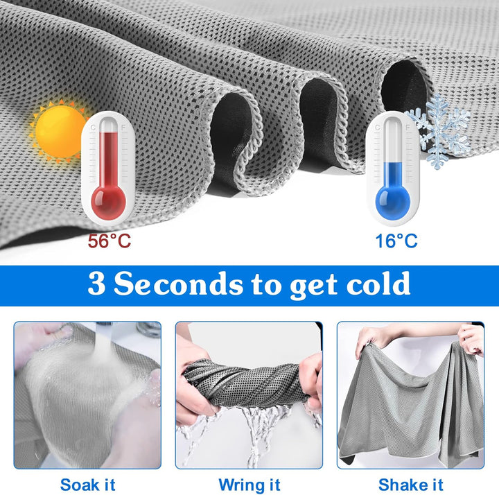 Sukeen Kühlendes Handtuch, Kühlhandtuch Cooling Towel, Gym Handtuch, Eishandtuch Kühltuch Hals, Kühl