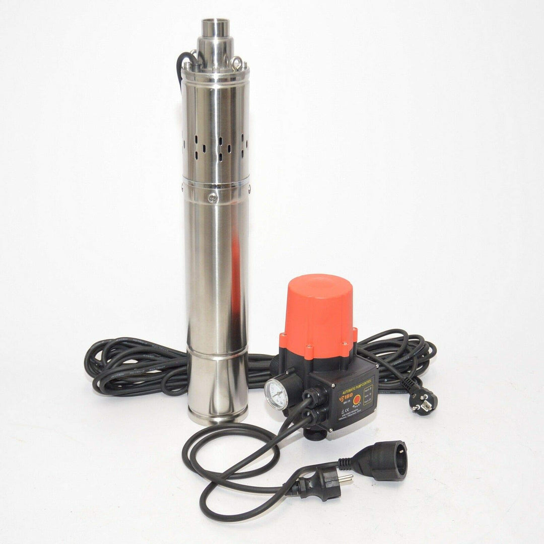 3" Tiefbrunnenpumpe Tauchpumpe Brunnenpumpe 0,25kW 7,7b 17l/min Pumpensteuerung