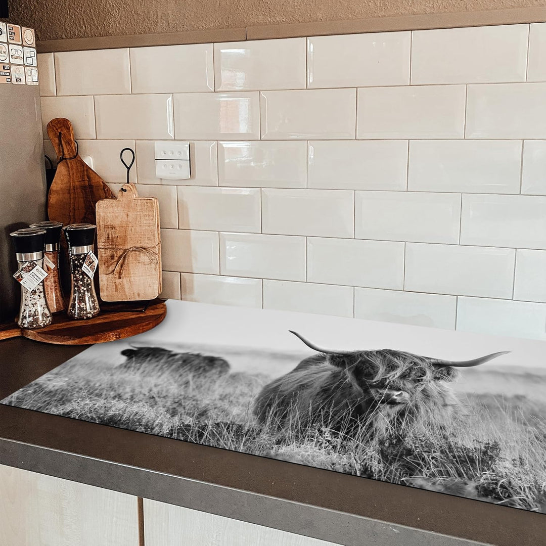 KitchenYeah© Herdabdeckplatte Einteilig Ceranfeld Abdeckplatte Küche Deko Ceranfeldabdeckung Herdabd