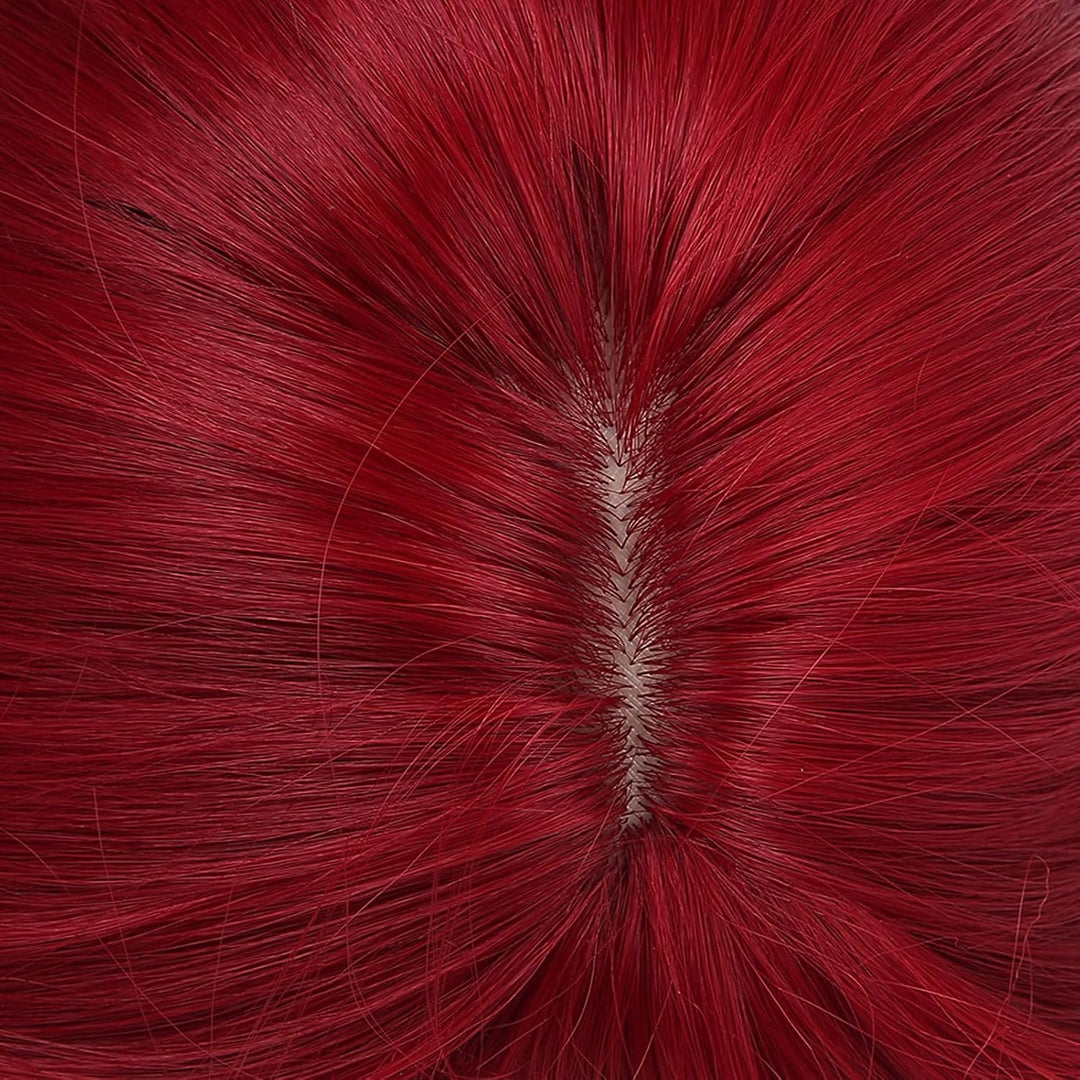 Lange Gerade Perücke Hochtemperatur Rotes Gefälschtes Haar Mit Geradem For Haarklammern Party Women