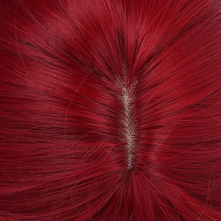 Lange Gerade Perücke Hochtemperatur Rotes Gefälschtes Haar Mit Geradem For Haarklammern Party Women