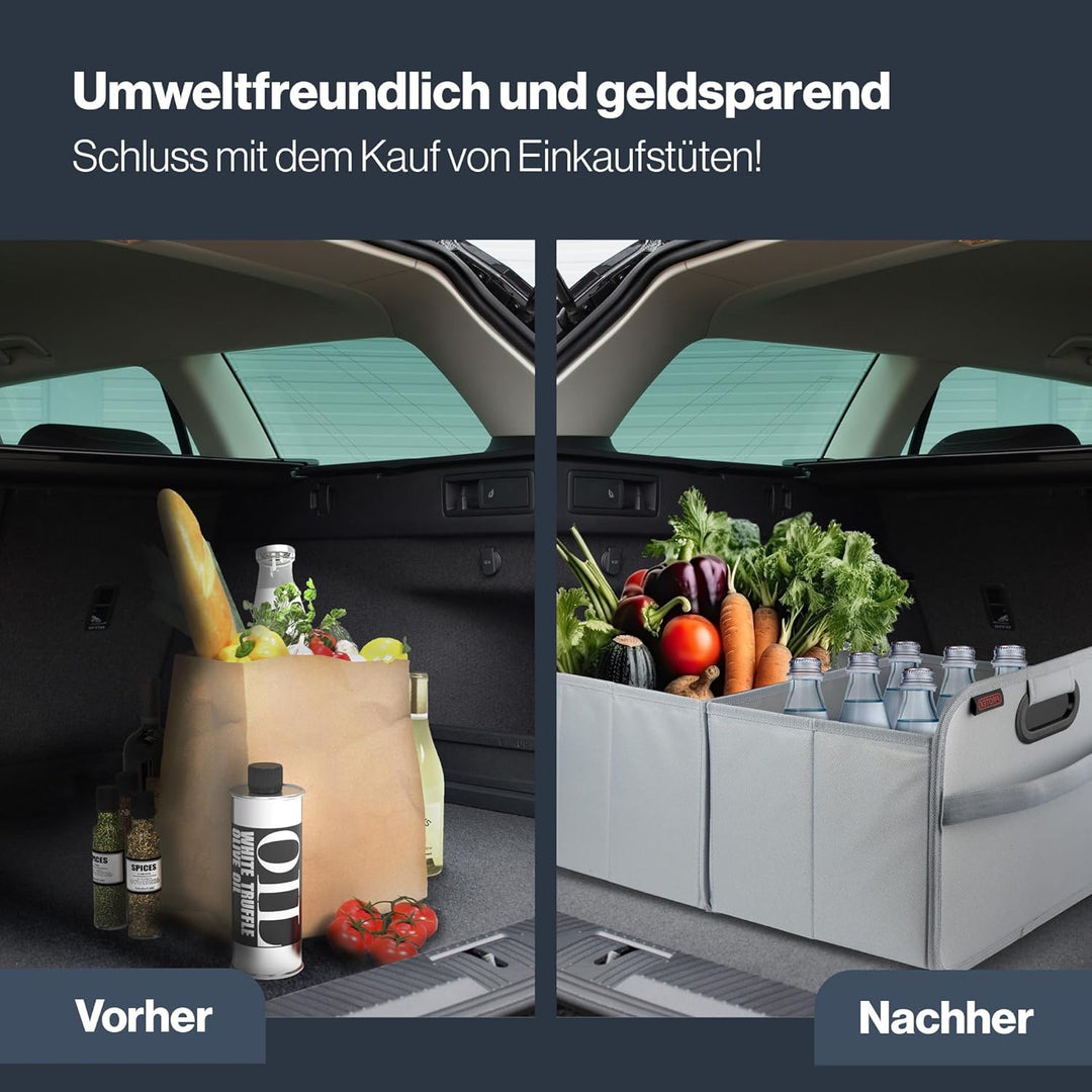PROTEX Kofferraum Organizer [Testsieger 2025] 44L Auto Kofferraumtasche | Organizer Auto | Faltbare,