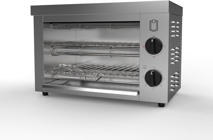 METRO Professional Doppel Toaster- / †berbackgerŠt, Edelstahl, 49.2 x 28 x 33.4 cm, 300 W, mit Zwei