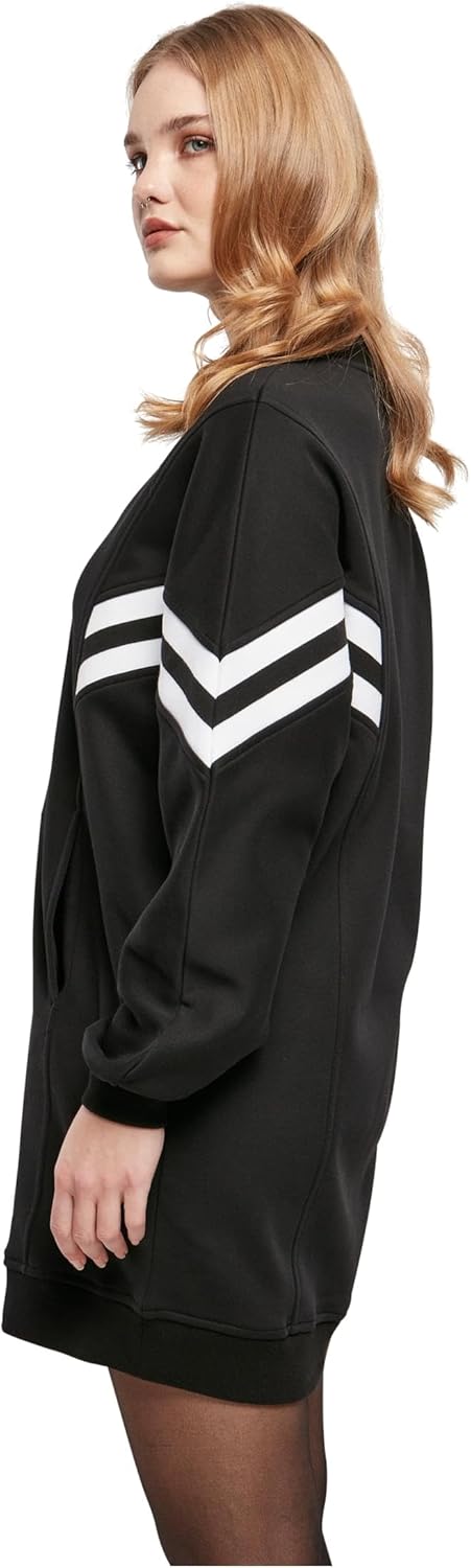 Urban Classics Damen Ladies Oversized College Sweat Dress M Schwarz, M Schwarz