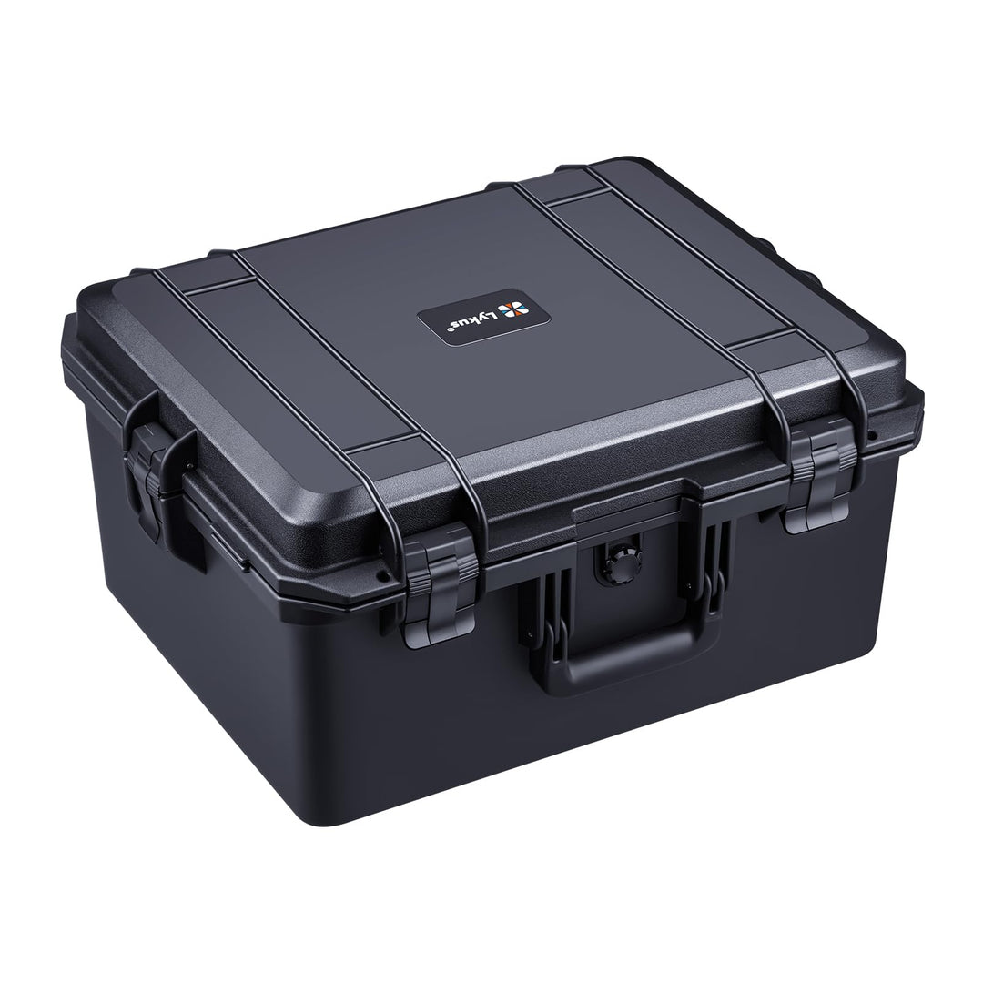 Lykus HC-4630 Wasserdicht Koffer mit anpassbar Rasterschaumstoff, Innengrösse 46x36x24 cm, Geeignet
