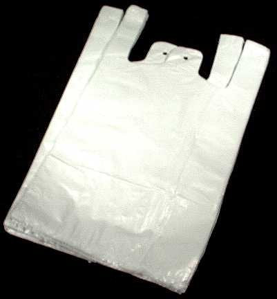 HDPE Hemdchentragetaschen 25 x 12 x 45 cm, Weiss, 2000 Stk, 4 kg