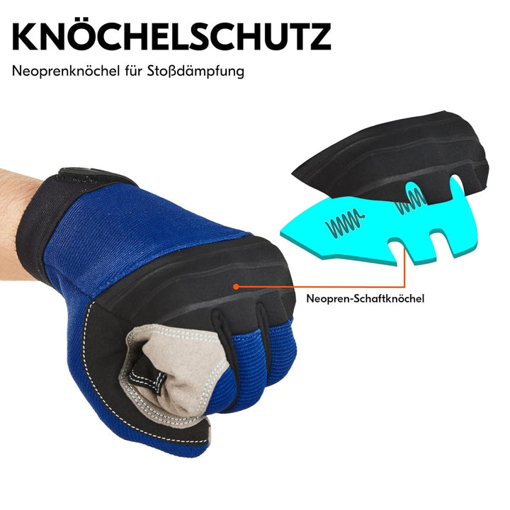 Vgo... 1 Paar Arbeitshandschuhe aus Spandex，Synthetik und Kunstleder, extra Palmenschichten für Lage