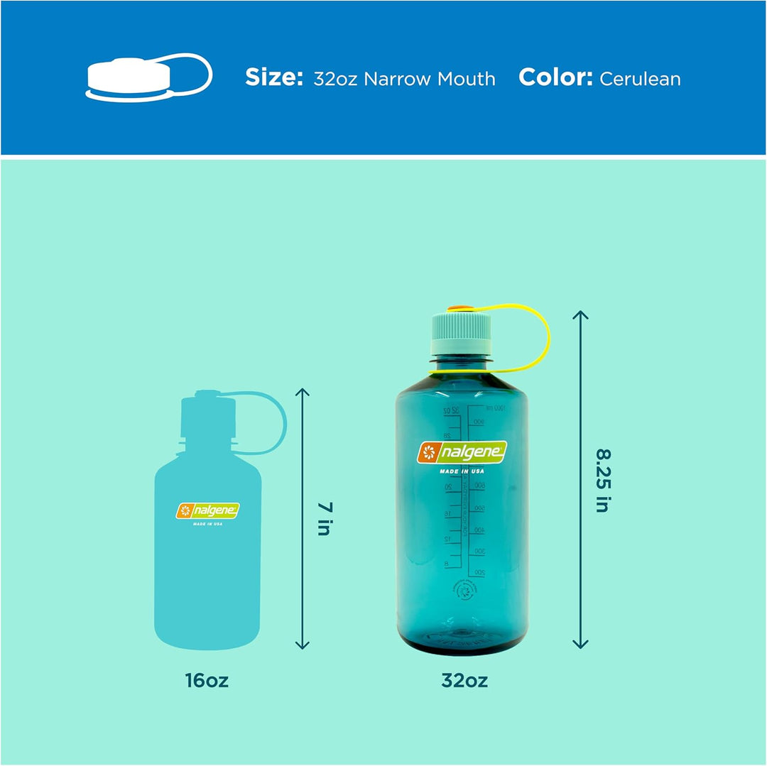 Nalgene Unisex – Erwachsene EH Sustain Trinkflasche, Cerulean, 1 L Cerulean Single, Cerulean Single