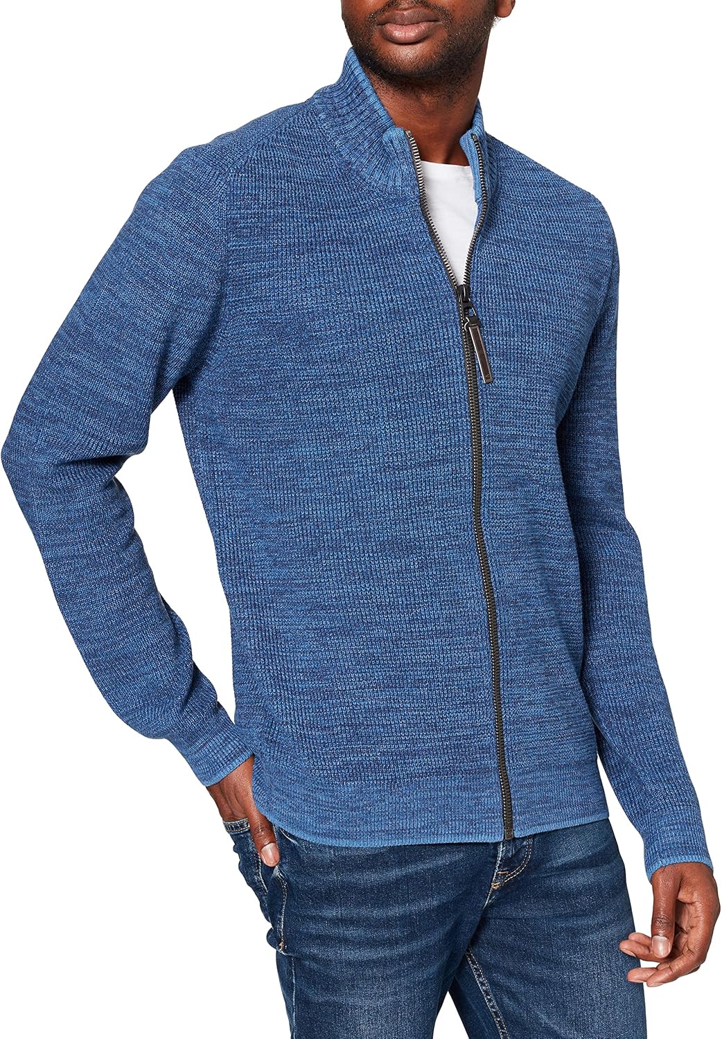 camel active Herren Strickjacke 3XL Indigo, 3XL Indigo