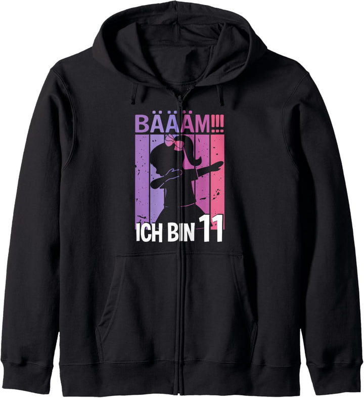 Mädchen Tanzen Bääm Ich bin 11 Jahre Dab Geburtstag Kapuzenjacke