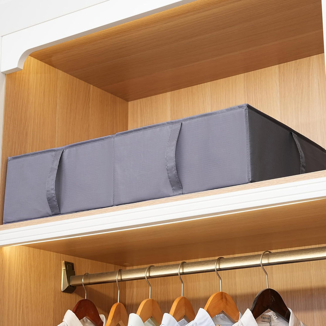TYEERS Unterbett Aufbewahrungsbox mit Deckel, Strapazierfähiger Stoff, Waschbar, Zusammenklappbar, B