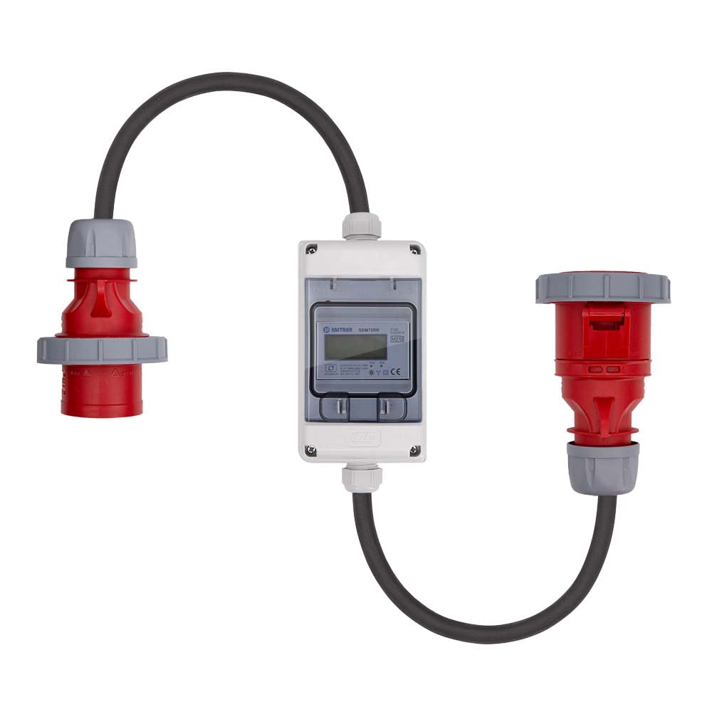 Swissnox 32A MID geeicht - Digital Stromzähler Zwischenstecker Box 400V / 32A CEE-Stecker Und Kupplu