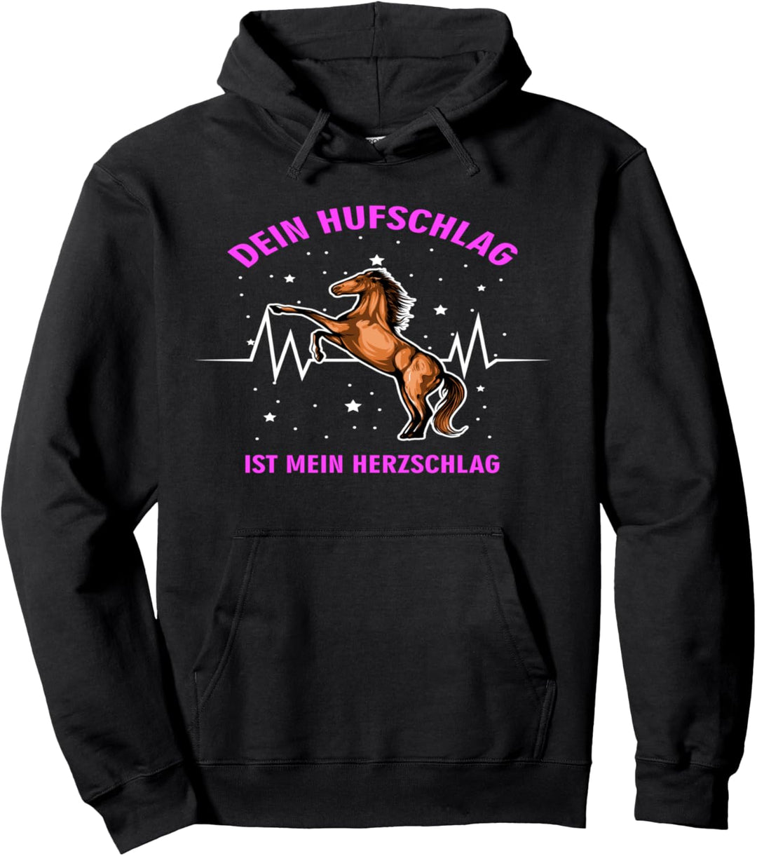 Pferd Reiten Pferde Huf Reiterhof Mädchen Pullover Hoodie