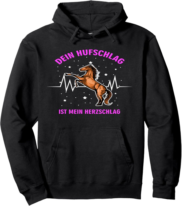 Pferd Reiten Pferde Huf Reiterhof Mädchen Pullover Hoodie