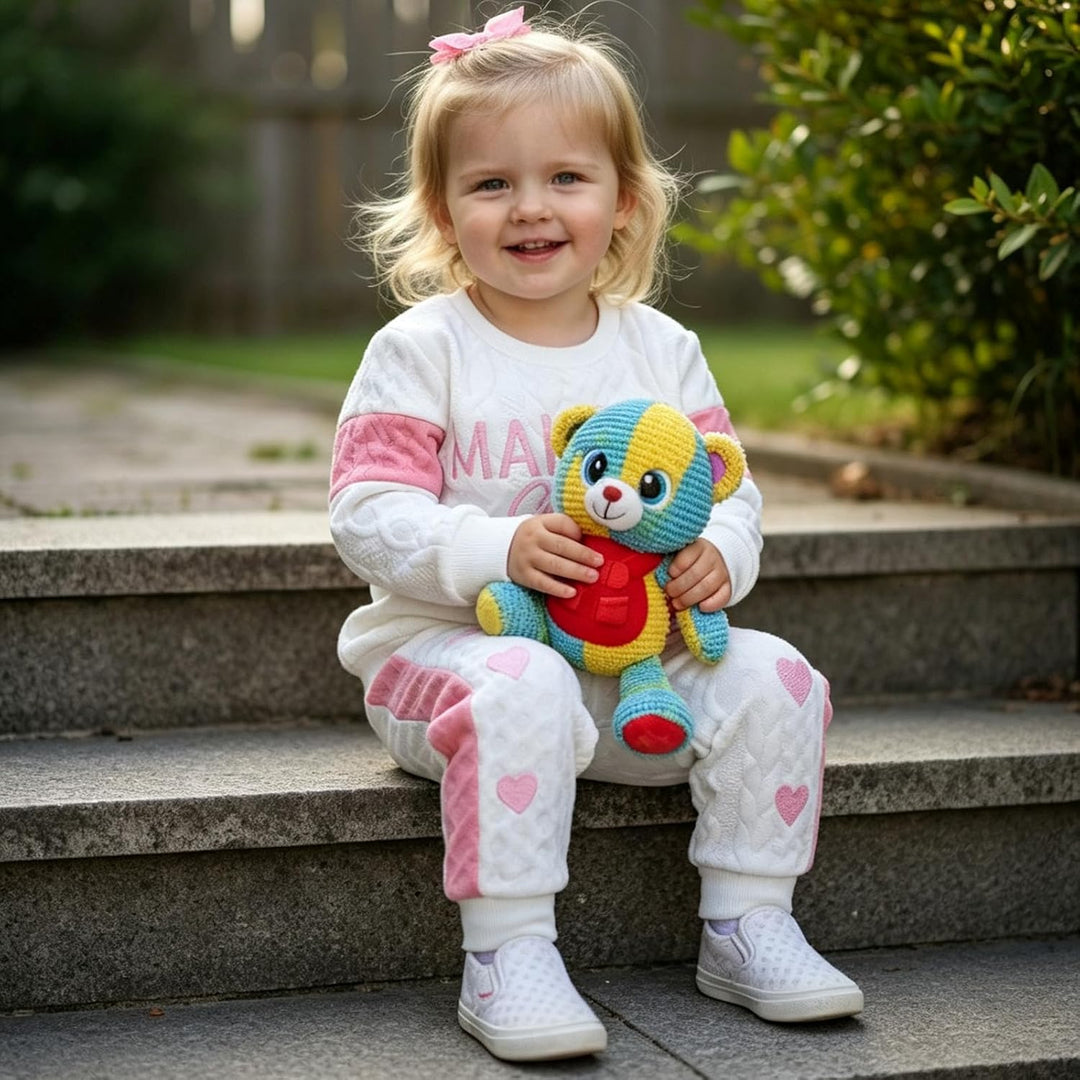 Baby Mädchen Babykleidung Sweatshirt Top+Hose 2tlg Kleinkind Outfit Set 12-18 Monate Weiss, 12-18 Mo