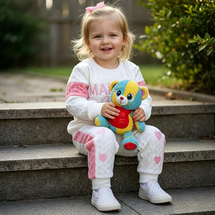 Baby Mädchen Babykleidung Sweatshirt Top+Hose 2tlg Kleinkind Outfit Set 12-18 Monate Weiss, 12-18 Mo