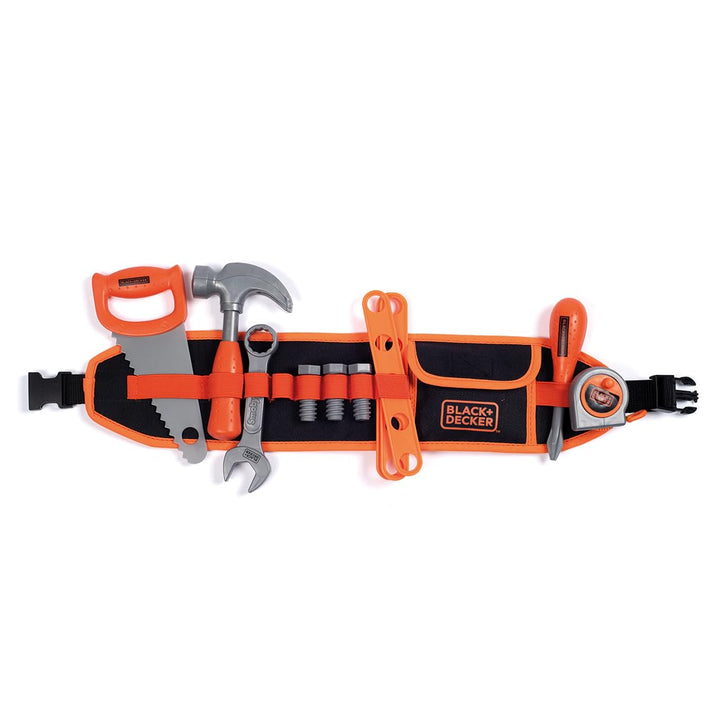 Smoby - Black+Decker - Werkzeuggürtel - Verstellbarer Gurt - Kinderspielzeug Basteln - 14 Zubehörtei