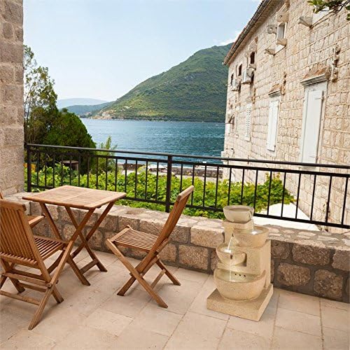 Blumfeldt Korinth Zierbrunnen - Gartenbrunnen , stimmungsvolles Wasserspiel , Solarbetrieb , 3 Watt