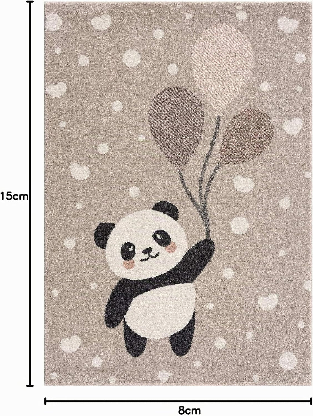 Jimri Teppich Kinderzimmer - Teppiche für Kinderzimmer, Kinderteppich, Kinderteppich, Bär, Panda (Cr