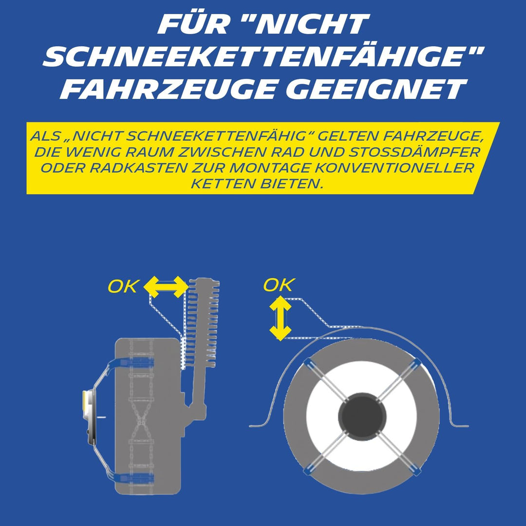 MICHELIN FAST GRIP Schneekette 160 | Front Schneekette Auto | Mit Schnell-Befestigungssystem|Reifen