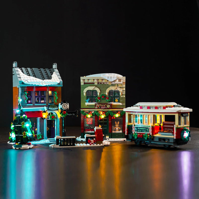 Led Licht Set für Lego 10308 Holiday Main Street (Kein Lego), Dekorationsbeleuchtungsset für Lego Ho