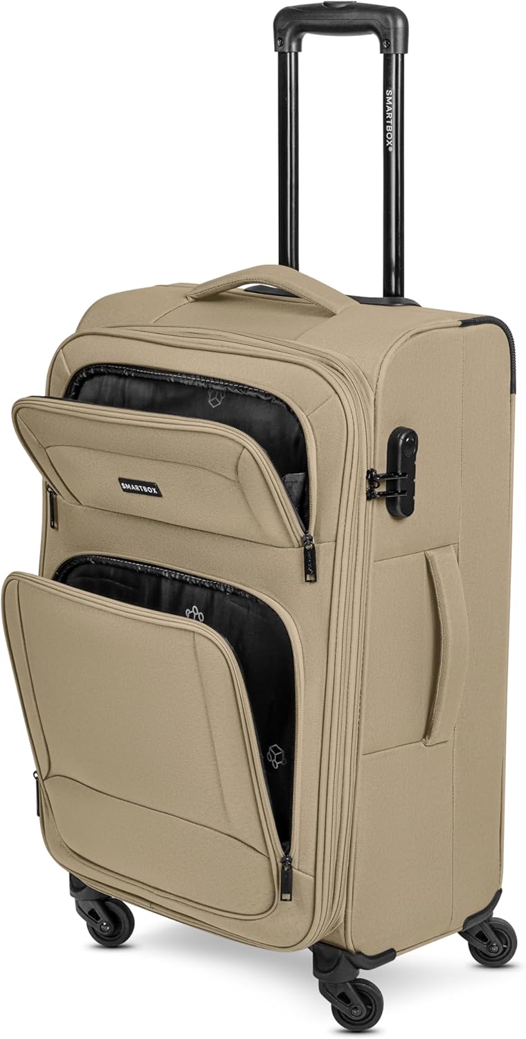 SMARTBOX Weichgepäck Koffer-Set 3-teilig für Damen & Herren | leichte & stabile Reise-Trolleys, hoch