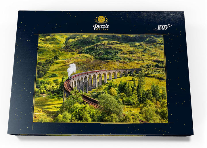 Glenfinnan Railway Viaduct mit Jacobite-Dampfzug, Schottland - Premium 1000 Teile Puzzle - MyPuzzle